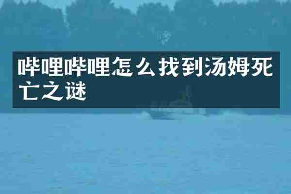 哔哩哔哩怎么找到汤姆死亡之谜