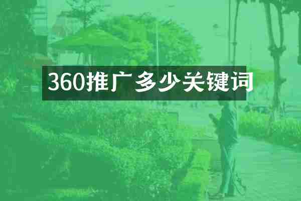 360推广多少关键词