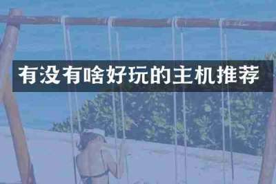 有没有啥好玩的主机推荐
