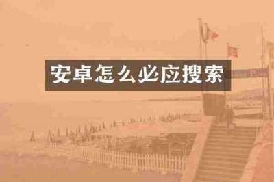 安卓怎么必应搜索
