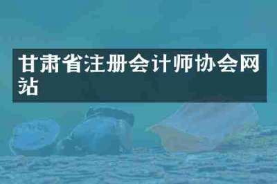 甘肃省注册会计师协会网站