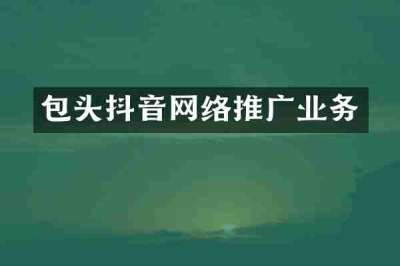 包头抖音网络推广业务