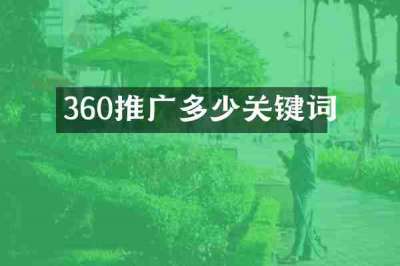 360推广多少关键词