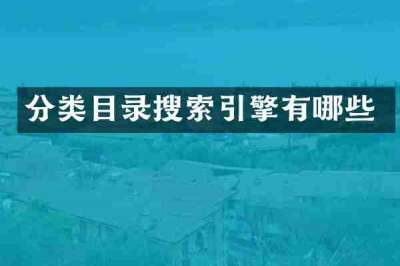 分类目录搜索引擎有哪些