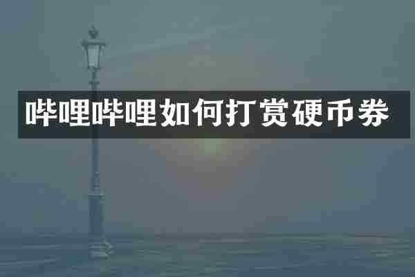哔哩哔哩如何打赏硬币券