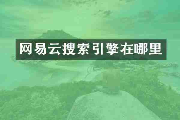 网易云搜索引擎在哪里