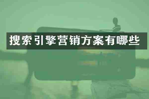 搜索引擎营销方案有哪些