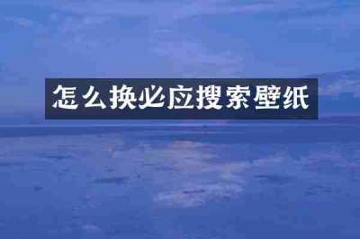 怎么换必应搜索壁纸