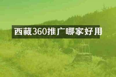 西藏360推广哪家好用