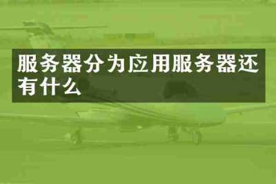 服务器分为应用服务器还有什么