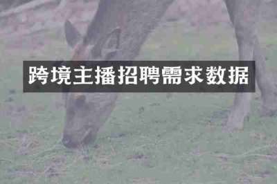 跨境主播招聘需求数据