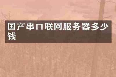 国产串口联网服务器多少钱