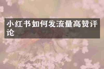 小红书如何发流量高赞评论