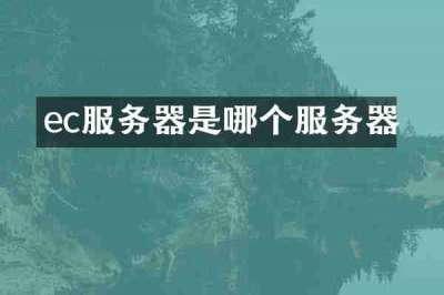 ec服务器是哪个服务器