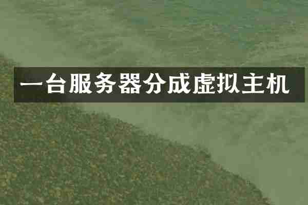 一台服务器分成虚拟主机