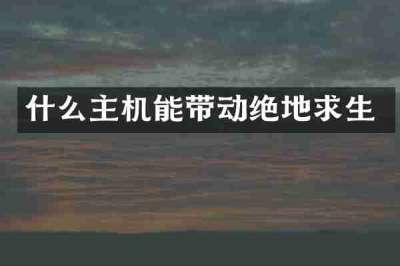 什么主机能带动绝地求生