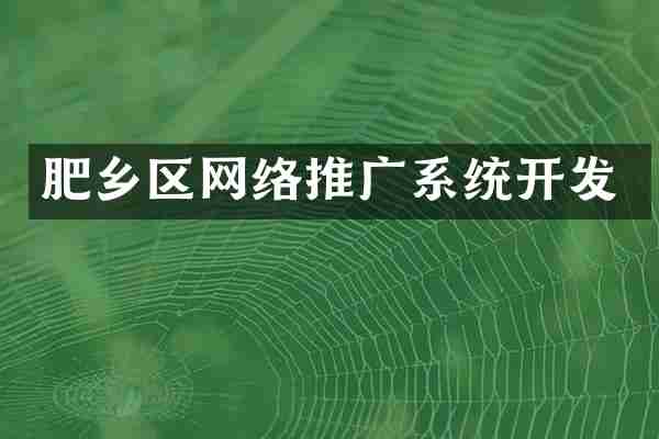 肥乡区网络推广系统开发