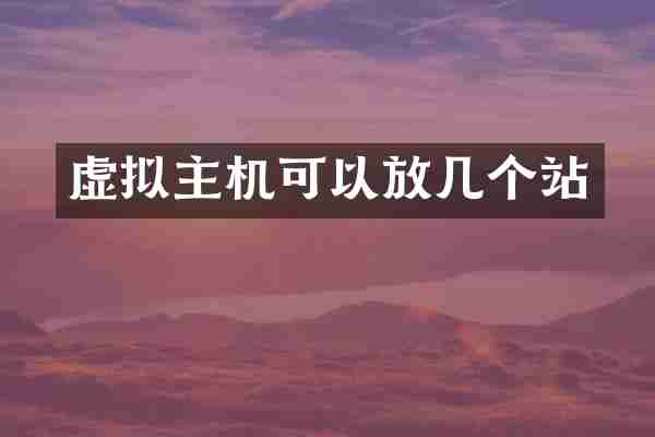 虚拟主机可以放几个站