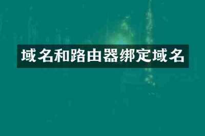 域名和路由器绑定域名