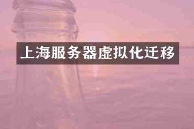 上海服务器虚拟化迁移
