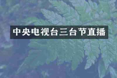 中央电视台三台节直播