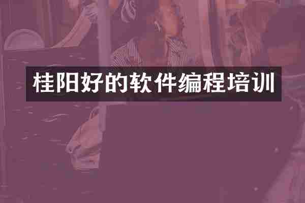 桂阳好的软件编程培训