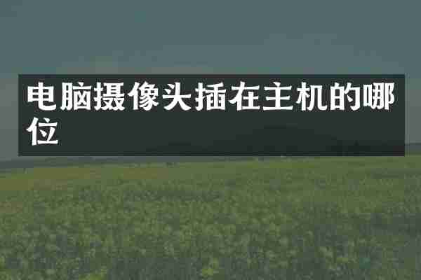 电脑摄像头插在主机的哪位
