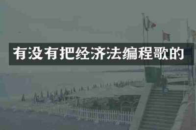 有没有把经济法编程歌的