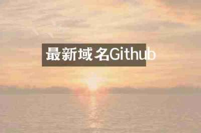 最新域名Github