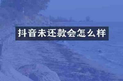 抖音未还款会怎么样