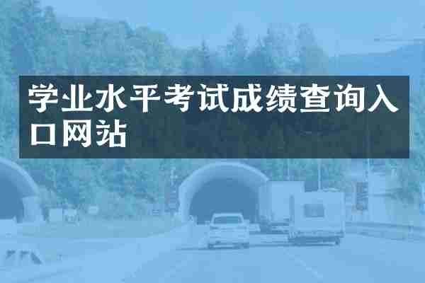 学业水平考试成绩查询入口网站