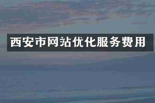 西安市网站优化服务费用