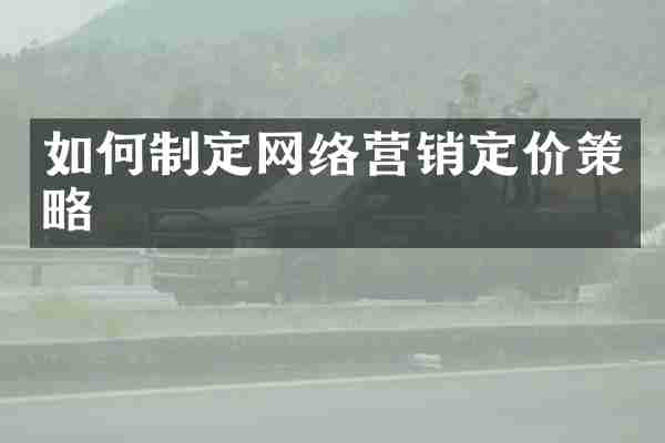 如何制定网络营销定价策略