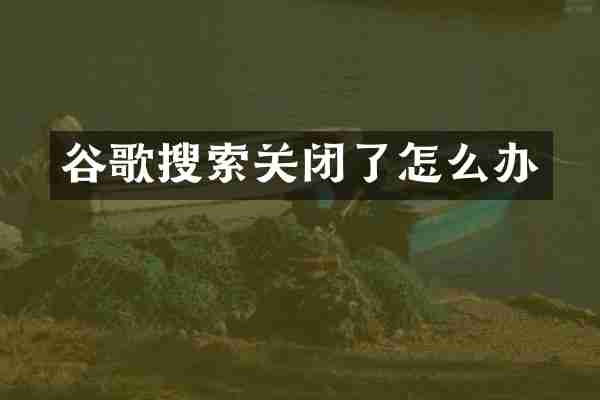 谷歌搜索关闭了怎么办