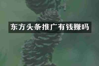 东方头条推广有钱赚吗