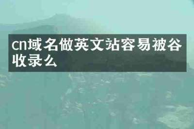 cn域名做英文站容易被谷歌收录么