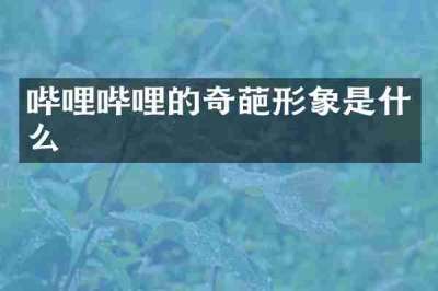 哔哩哔哩的奇葩形象是什么
