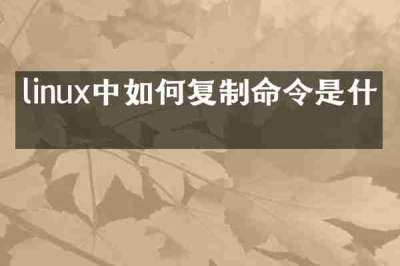 linux中如何复制命令是什么