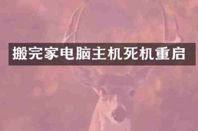 搬完家电脑主机死机重启
