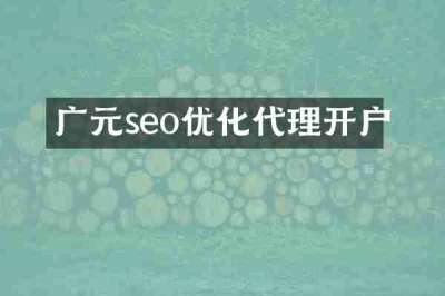 广元seo优化代理开户