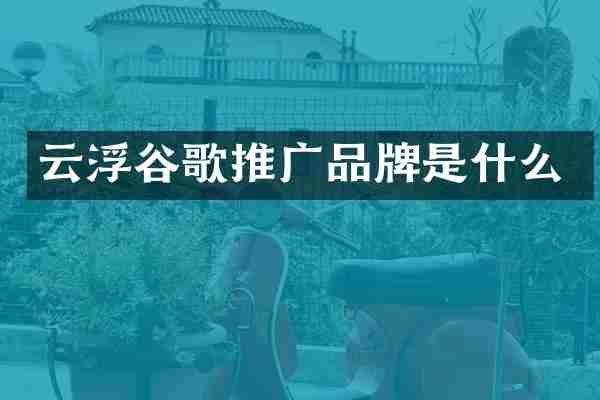 云浮谷歌推广品牌是什么