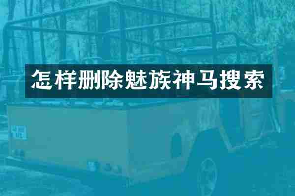 怎样删除魅族神马搜索