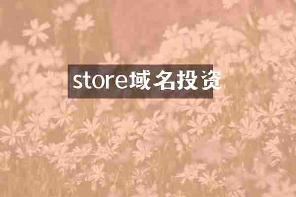 store域名投资