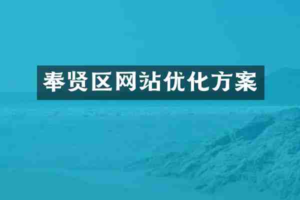 奉贤区网站优化方案