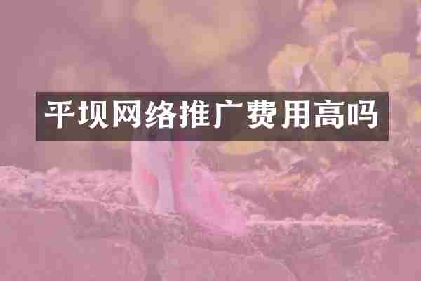 平坝网络推广费用高吗