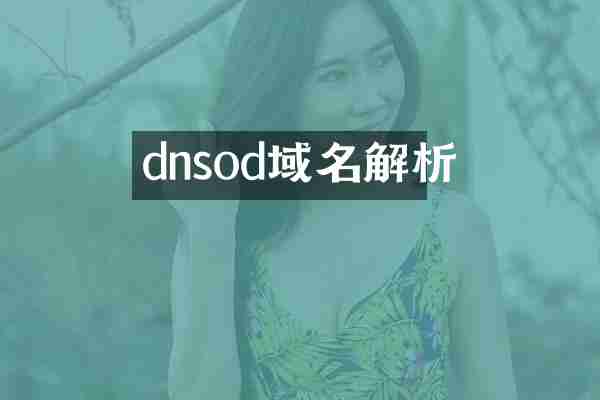 dnsod域名解析