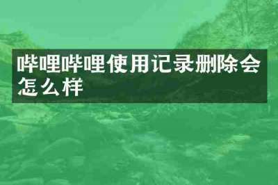 哔哩哔哩使用记录删除会怎么样
