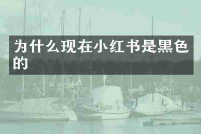 为什么现在小红书是黑色的