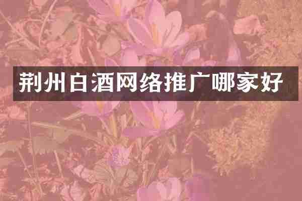 荆州白酒网络推广哪家好
