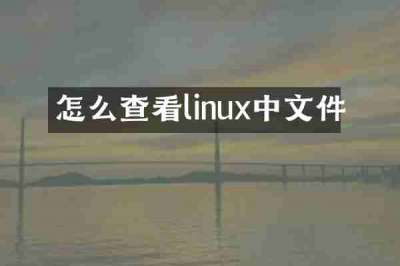 怎么查看linux中文件